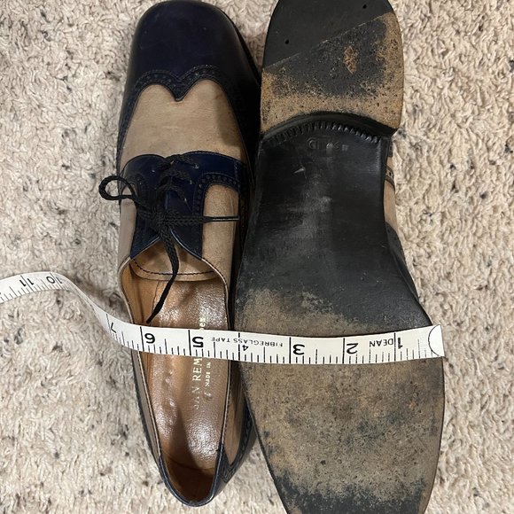 Vintage San Remo Dress Oxfords Shoes Wingtip Captoe 2 Tone main image 6